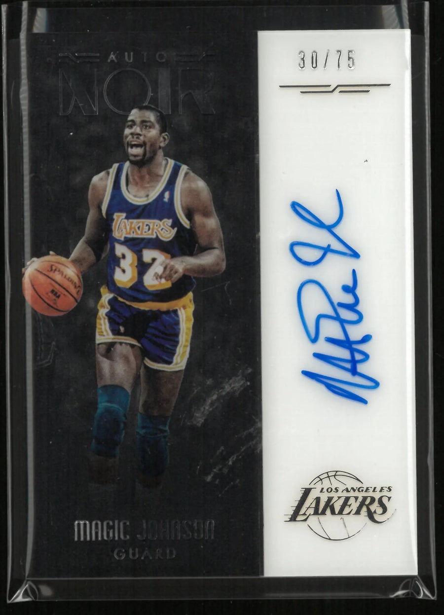 2016-17 Panini Noir Autograph Magic Johnson Auto /75