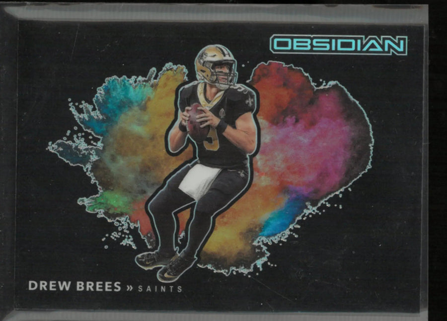 2020 Panini Obsidian Drew Brees Obsidian Black Color Blast