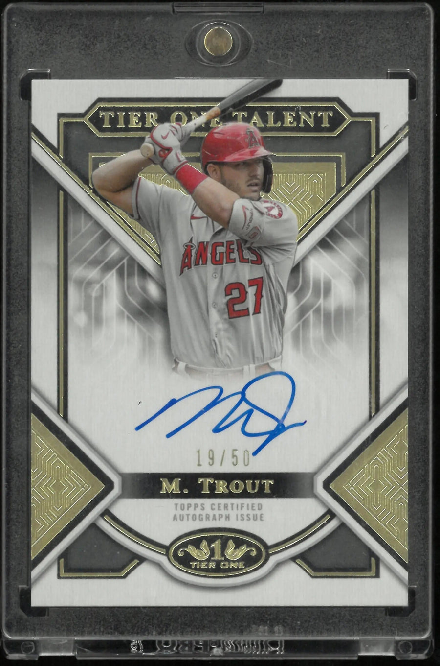 2021 Topps Tier One Talent Mike Trout Auto /50