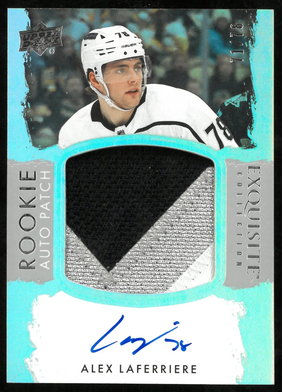 2023-24 UD Exquisite Hockey Alex Laferriere RC Patch Auto /78