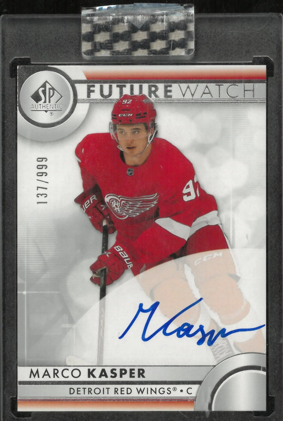 2023-24 Upper Deck SP Authentic Marco Kasper RC Rookie Future Watch Auto /999
