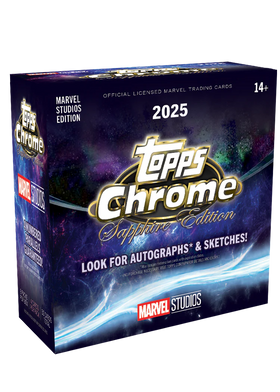 2025 Topps Marvel Studios Chrome Sapphire Edition 10 Box Case