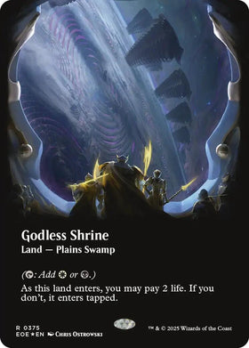 Godless Shrine (Borderless) (Galaxy Foil) - 375 - (Edge of Eternities)