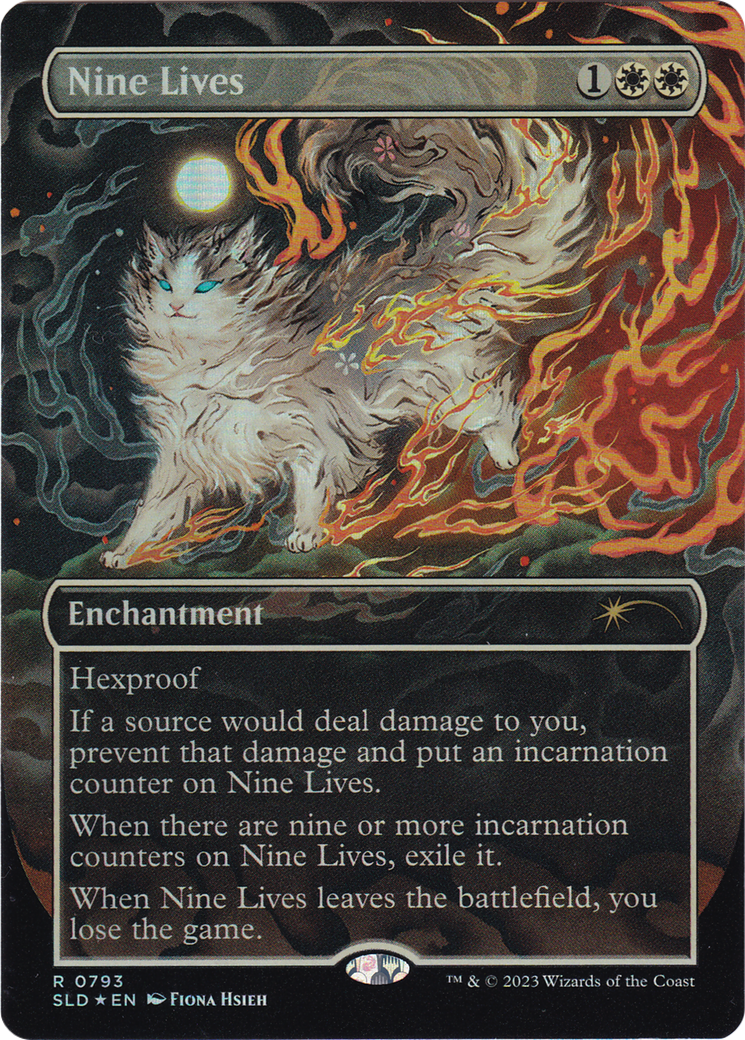 Nine Lives (SLD-793) - Secret Lair Drop (Borderless) Foil