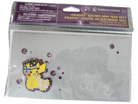 Pokemon Center Greeting Card Pins - Pikachu Electric New Year 2021