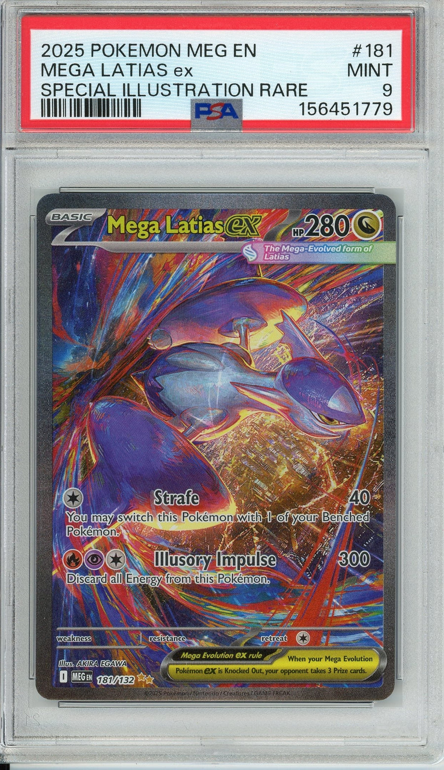 Pokemon Graded: Mega Latias ex 181/132 Mega Evolution (2025) SIR PSA 9