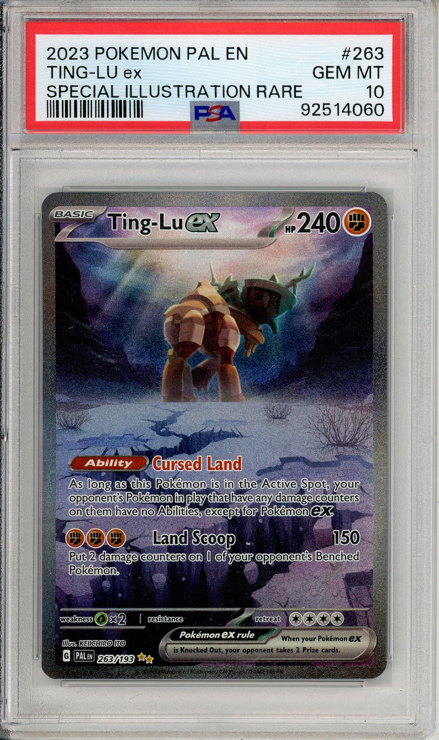 Pokemon Graded: Ting-Lu ex 263/193 Paldea Evolved (2023) SIR Holo PSA 10
