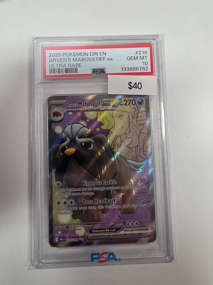 Pokemon Mabosstiff ex 218/182 PSA 10